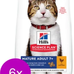 Hills 6x Hill’s – Feline Mature Adult Kip – Kattenvoer – 300g